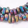Electroplate Non-magnetic Synthetic Hematite Beads Strands G-P367-H-3