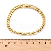 Brass Micro Pave Clear Cubic Zirconia Link Bracelets BJEW-F498-03A-G-5