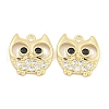 Brass Micro Pave Cubic Zirconia Glass Pendants KK-S386-36G-1