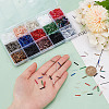 HOBBIESAY 150G 15 Styles Glass Bugle Beads SEED-HY0001-25-3