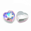 Pointed Back Glass Rhinestone Cabochons RGLA-T015-12mm-01-2