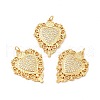 Rack Plating Brass Micro Pave Cubic Zirconia Pendants KK-I699-17G-3