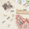 WADORN 20 Sets 2 Colors Zinc Alloy Bag Decorative Clasps FIND-WR0007-34-3