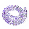 Transparent Spray Painted Glass Bead Strands GLAA-N035-03C-B05-2