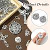 100Pcs 10 Styles Tibetan Style Alloy Pendants TIBEP-CJ0003-52-3