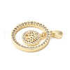 Brass Micro Pave Cubic Zirconia Pendants KK-D357-02B-G-2