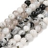 Natural Rainbow Moonstone Beads Strands G-Q1001-A05-02-01-2