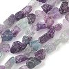 Raw Rough Natural Fluorite Beads Strands G-M453-C06-2