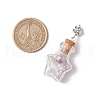 Natural Amethyst Chip Glass Bottle Pendants PALLOY-JF03582-01-2