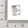 Brass Micro Pave Cubic Zirconia Slide Charms ZIRC-I068-21P-02-3