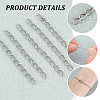 Unicraftale 120Pcs 304 Stainless Steel Curb Chains Extender STAS-UN0059-36P-5