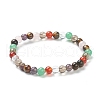 Natural Mixed Wealth Stone Beaded Stretch Bracelets BJEW-D446-B-39-2
