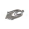 304 Stainless Steel Filigree Pendants STAS-K298-05P-2