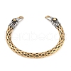 Ion Plating(IP) 304 Stainless Steel Viking Open Cuff Bangles for Men BJEW-U001-04A-G-3