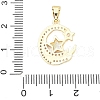 Brass Micro Pave Cubic Zirconia Pendants KK-D357-16F-G-3