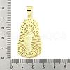 Rack Plating Brass Micro Pave Clear Cubic Zirconia Pendants KK-B091-21G-01-3