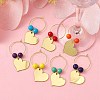 Heart Acrylic Wine Glass Charms AJEW-JO00203-6