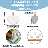 201 Stainless Steel Stamping Blank Tag Pendants STAS-TA0004-03-3