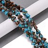 Assembled Bronzite and Synthetic Turquoise Beads Strands G-Q017-B02-01-1