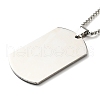 201 Stainless Steel Rectangle with Constellations Pendant Necklace for Women NJEW-G015-01B-2