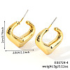Geometric Shiny Plastic Stud Earrings FD4896-4-1