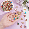 UNICRAFTALE 80Pcs 8 Colors Zinc Alloy with Cubic Zirconia Pendants FIND-UN0016-09-5