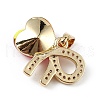 Real 18K Gold Plated Rack Plating Brass Micro Pave Clear Cubic Zirconia Pendants KK-C015-26G-15-3