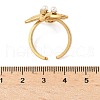 304 Stainless Steel Micro Pave Cubic Zirconia Plastic Pearl Cuff Rings RJEW-D310-02A-G-5
