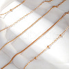 5Pcs 5 Styles Alloy Box Chain & Figaro Chain & Heart Link Chain & Ball Chain & Cable Chain Bracelets for Women WG8BA68-02-5