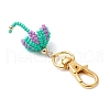 Umbrella Glass Seed Beaded Pendant Decorations HJEW-MZ00162-5