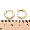 Square Brass Micro Pave Clear Cubic Zirconia Hoop Earrings EJEW-Z102-38G-5