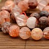 Natural Hematoid Quartz/Fire Quartz Round Beads Strands G-N0078-12mm-06-1
