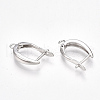 Brass Hoop Earring Findings with Latch Back Closure X-KK-S350-072P-2