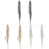 ANATTASOUL 3 Pairs 3 Styles Alloy Chains Tassel Earrings EJEW-AN0004-87-1