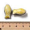 Handmade Printed Porcelain Beads PORC-E015-17I-3