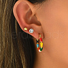 3 Pairs Stainless Steel Enamel Earring Sets CK7727-4