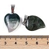 Natural Indian Agate Heart Pendants G-H073-03P-02-3
