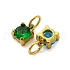 304 Stainless Steel Rhinestone Pendants STAS-E550-42G-2