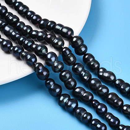 Natural Nucleated Baroque Keshi Pearl Beads Strands PEAR-S020-F13-1