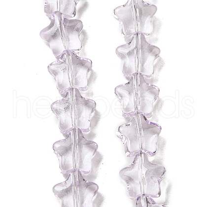 Baking Paint Transparent Glass Beads Strands X1-DGLA-A07-T8mm-KD02-1