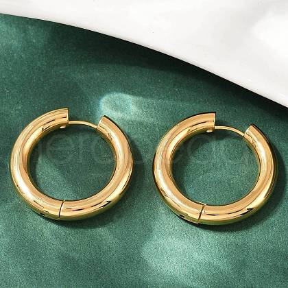 202 Stainless Steel Polishing Hoop Earrings EJEW-M106-02G-07-1
