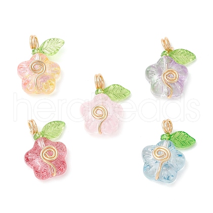 Transparent Glass Pendants PALLOY-JF03961-1