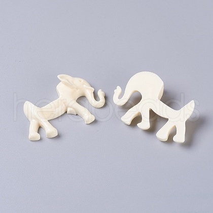 Resin Elephant Cabochons X-CRES-R098-49x76mm-08-1