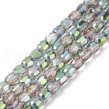 Electroplate Opaque Glass Beads GLAA-F108-10A-14-1