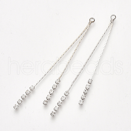 Brass Chain Tassel Big Pendants X-KK-T032-167P-1