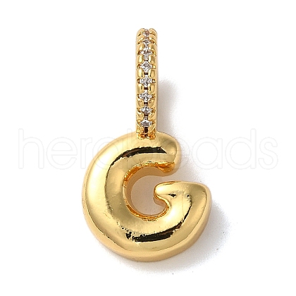 Brass Micro Pave Cubic Zirconia Pendants KK-K345-13G-G-1