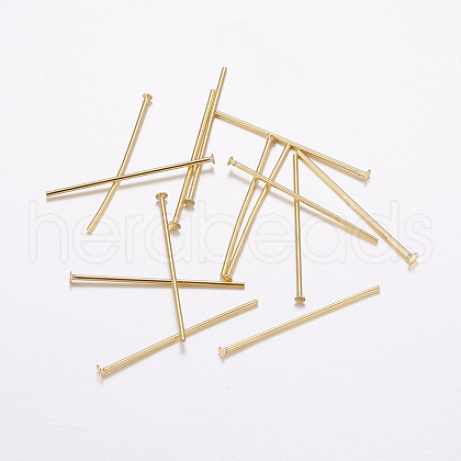 Brass Flat Head Pins KK-E725-02G-1
