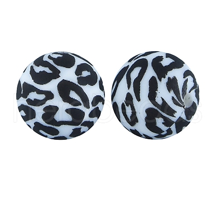 Silicone Beads Loose Silicone Beads Kit Leopard Print Silicone Beads for Keychain Making Bracelet Necklace FIND-SZC0014-166-1