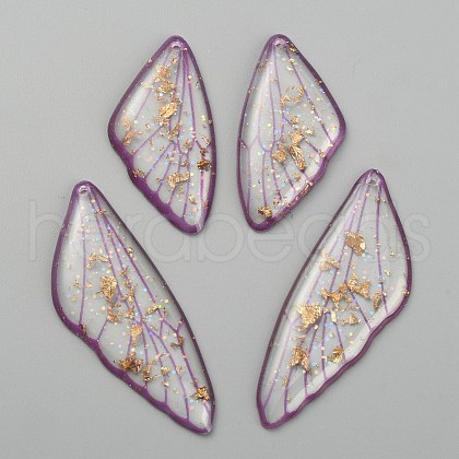 Transparent Resin Pendants RESI-TAC0004-24D-1