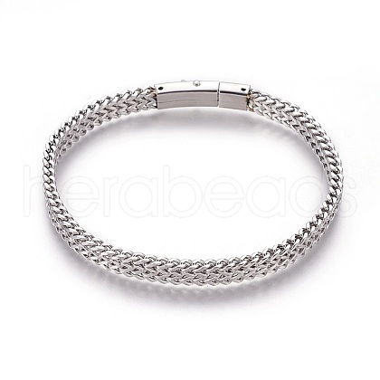1Pc 304 Stainless Steel Mesh Bracelets BJEW-DJ0001-67-1